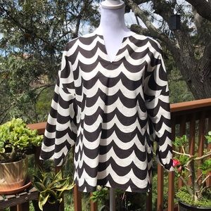 Uniqlo Marimekko 3/4 Sleeve Blouse size M